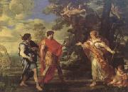 Pietro da Cortona Venus as a Huntress Appears to Aeneas (mk05) oil on canvas